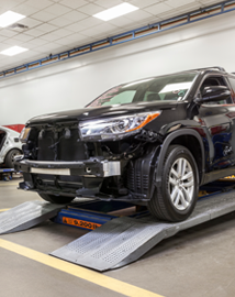 Toyota on vehicle lift | Brownsville Toyota in Brownsville TX