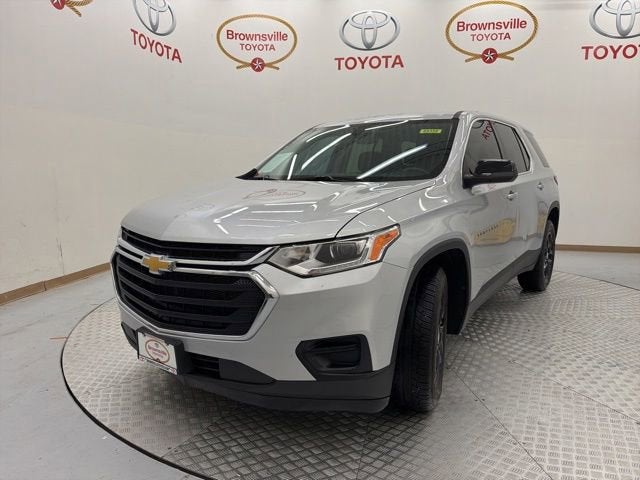Used 2021 Chevrolet Traverse LS with VIN 1GNERFKW4MJ251028 for sale in Brownsville, TX