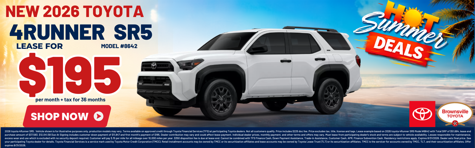 Best Toyota 4Runner Specials and Lease Deals in Brownsville-