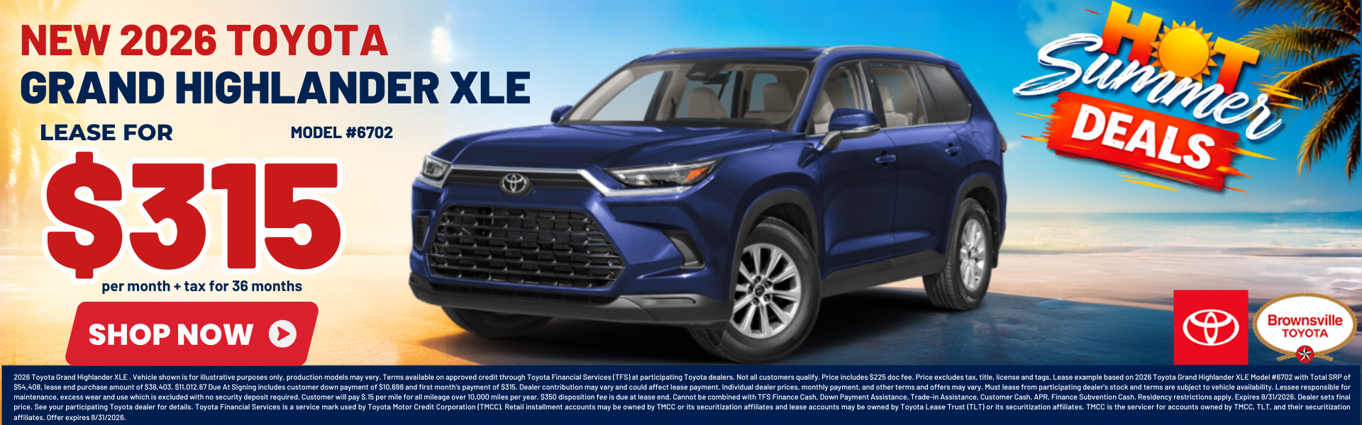 Best Toyota Grand Highlander Lease Deals and Sale Prices in 