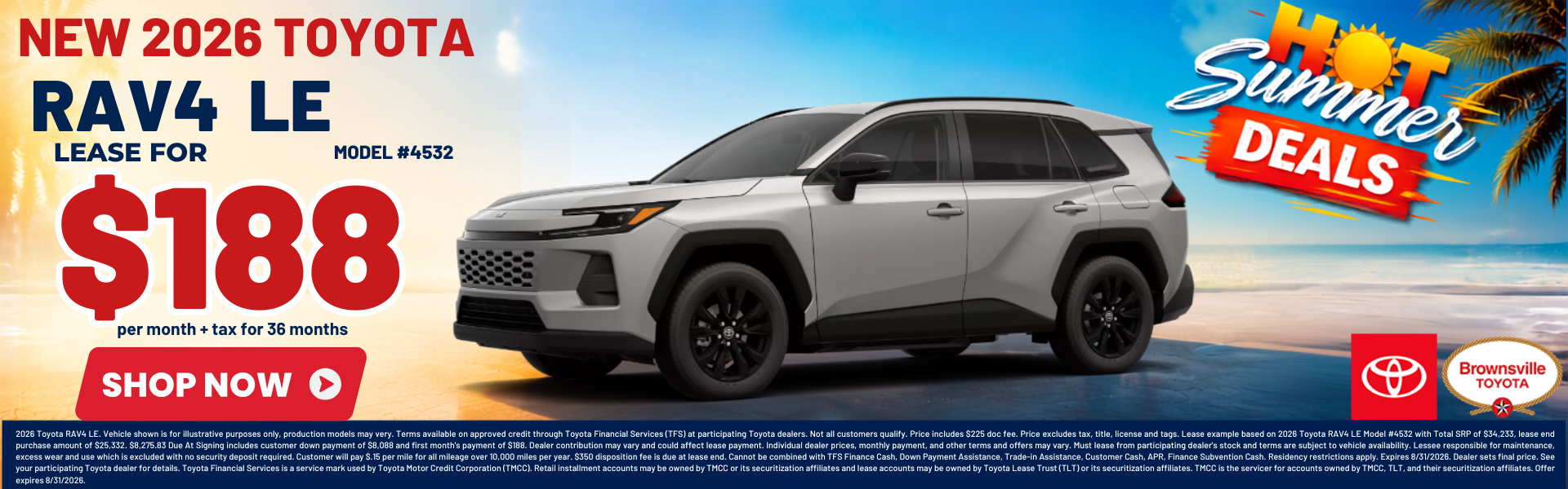 Best Toyota RAV4 Lease Deals and Sale Prices in Brownsville-