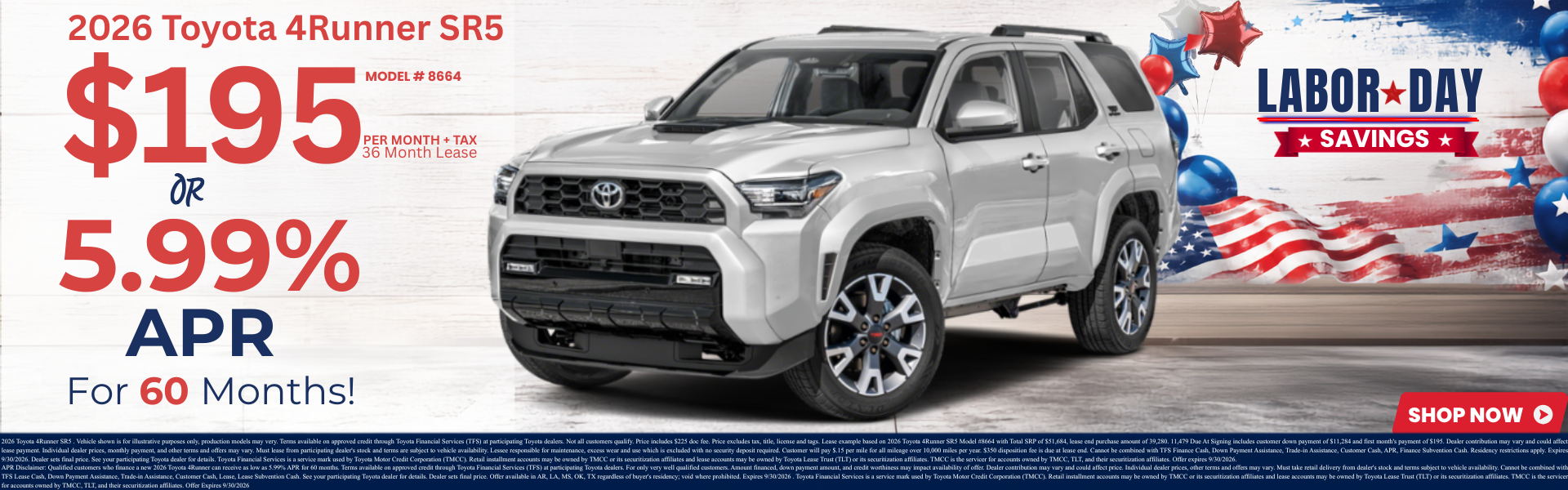 Best Toyota 4Runner Specials and Lease Deals in Brownsville-