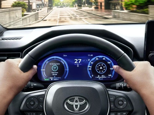 2025 Toyota RAV4 close up view of digital cluster display