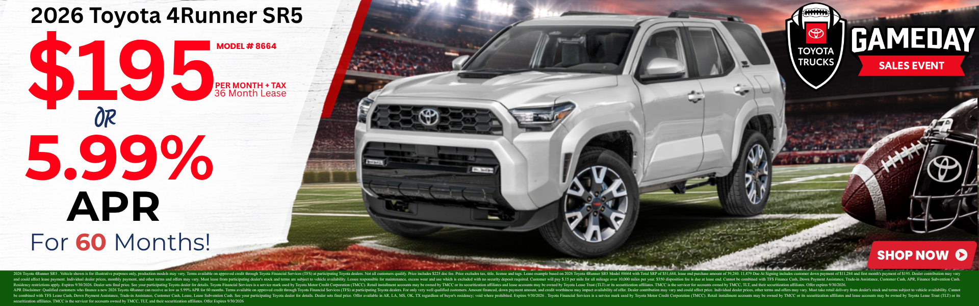 Best Toyota 4Runner Specials and Lease Deals in Brownsville-